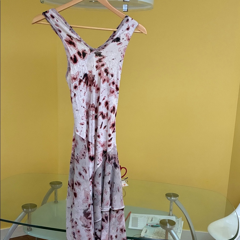 RACHEL Rachel Roy Asymmetrical Pink and Cream Dress